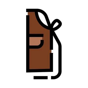 Brown cooking apron icon for culinary work イラスト素材