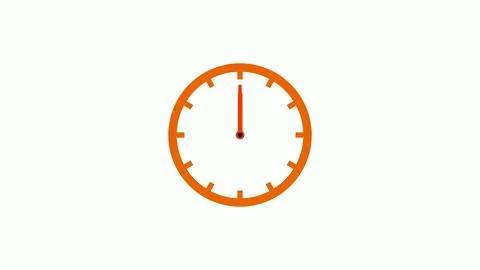 Brown counting down clock isolated on white background Illustrazione stock
