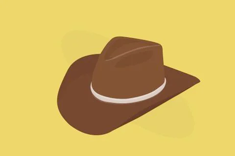 Brown Cowboy Hat Stock Illustration