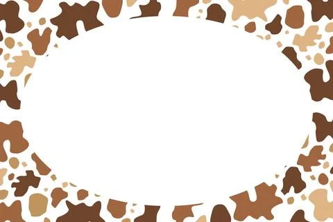 Brown cowhide frame pattern with text area 스톡 일러스트