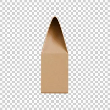 Brown craft paper bag packaging template transparent background. Packaging t Stock Illustration