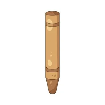 Brown crayon Stock Illustration