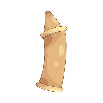 Brown crayon Stock Illustration