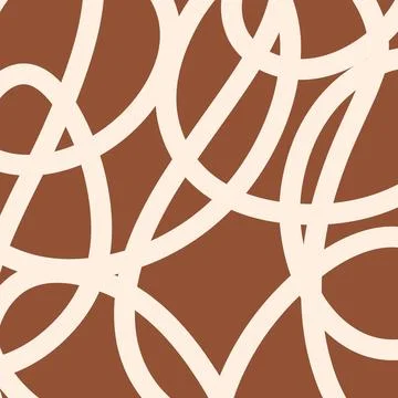 Brown Cream Interlocking Loop Pattern Background Stock Illustration