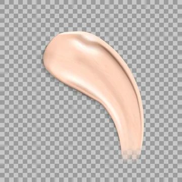 Brown cream texture for make up. Realistic cosmetic liquid foundation smear Illustrazione stock