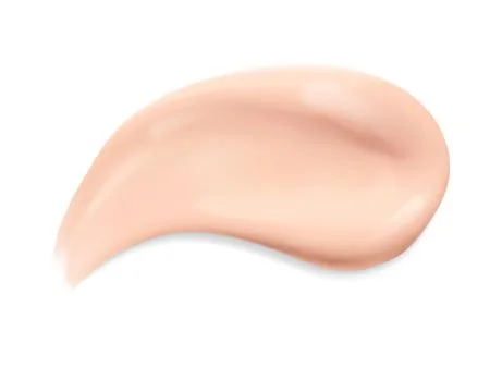 Brown cream texture for make up. Realistic cosmetic liquid foundation smear Stock Illustration