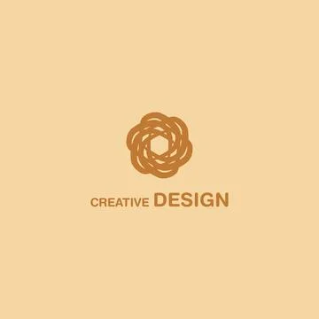 Brown Creative Abstract Logo Design Vector EPS10 Stock Illustration