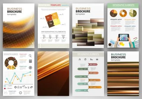 Brown creative backgrounds and abstract concept infographics Stock Illustration