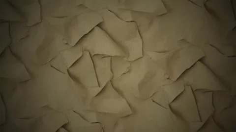 Brown crumpled paper texture background, abstract wrinkled craft paper surfac Stock-Footage 341603568