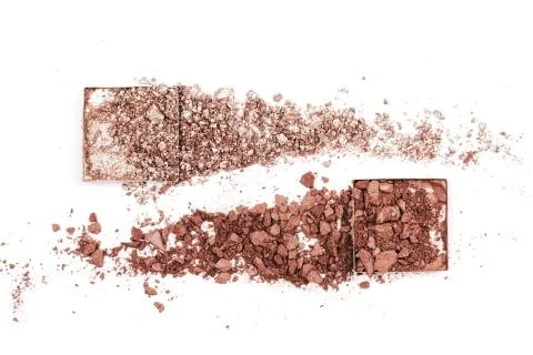 Brown crushed eyeshadows with shimmer. Stock Photos