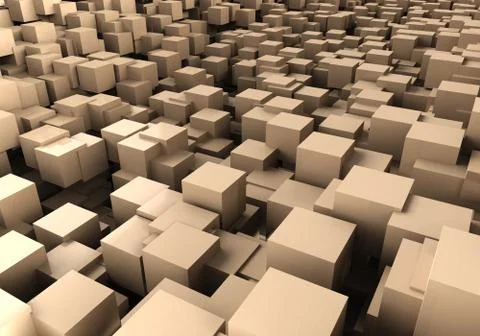 Brown cubes Stock-Illustration