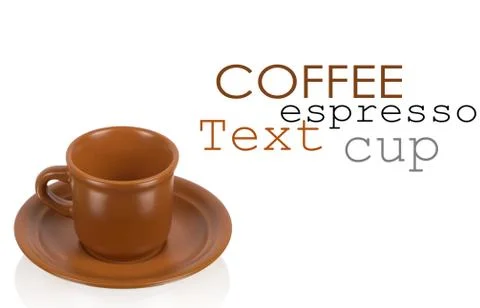 Brown cup on the white background Stock Illustration