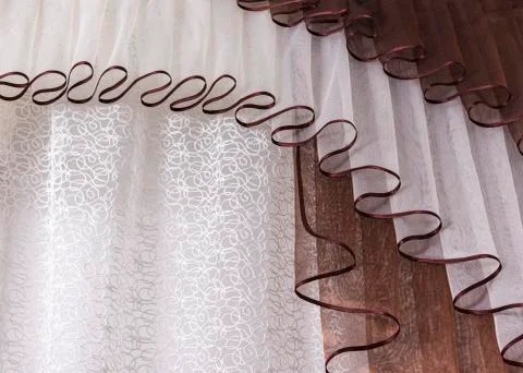 Brown curtain background Stock Photos