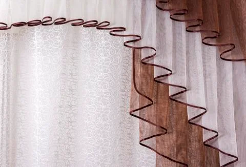 Brown curtain background Stock Photos