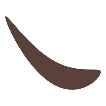 Brown curved shape on white background representing minimalism and simplicity 스톡 일러스트