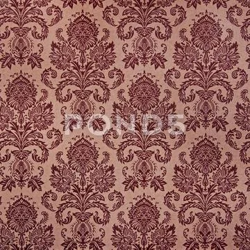 Brown damask floral pattern Stock Photos