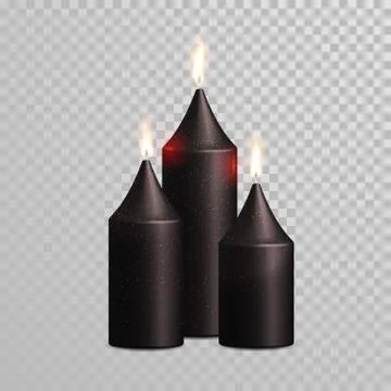 Brown decorative candle light vector isolated set Illustration