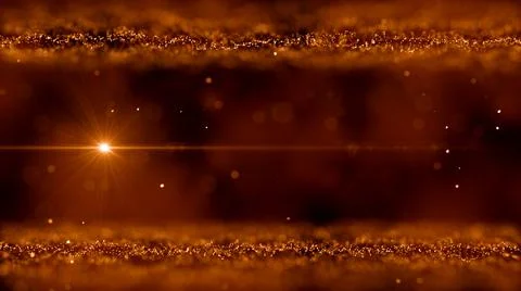 Brown Digital Space Blurry Ripple Dust On Top Bottom Hazy Dust Light Flare Stock Illustration