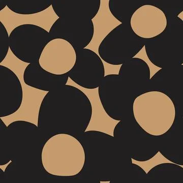 Brown Ditsy Floral seamless pattern Stock Illustration
