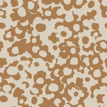 Brown Ditsy Floral seamless pattern design Stock Illustration