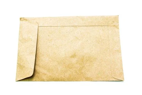 Brown document envelope isolated Stock Photos