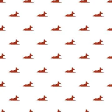 Brown dog animal pet pattern seamless background design Illustrazione stock