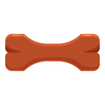 Brown dog bone for chewing and playing Stock Illustration
