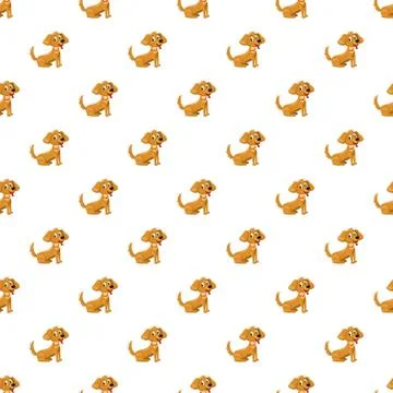 Brown dog pattern Illustrazione stock