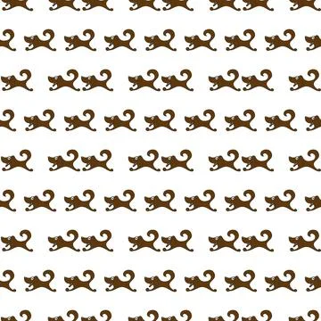 Brown dog pattern Stock Illustration