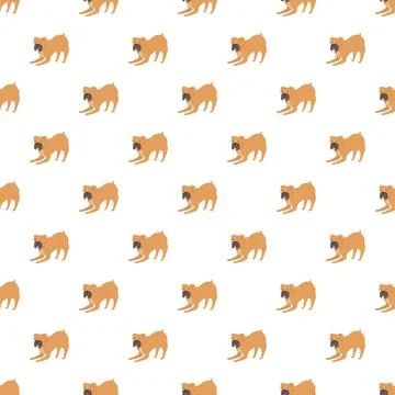 Brown dog seamless pattern for pet shop design Stock Illustration
