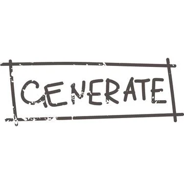 Brown doodle generate button icon elements. Ai interface illustration Stock Illustration