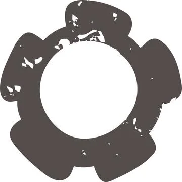 Brown doodle settings button icon elements. Ai interface illustration Stock Illustration