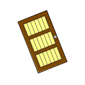 Brown door for anything Vector Stock Illustration