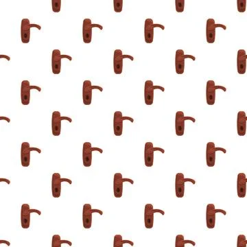 Brown door handle repeating pattern wallpaper design Illustration