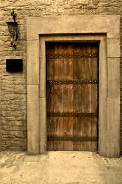 Brown door Stock Photos