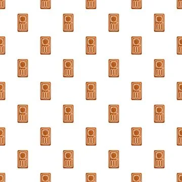 Brown door simple doodle icon seamless pattern 스톡 일러스트