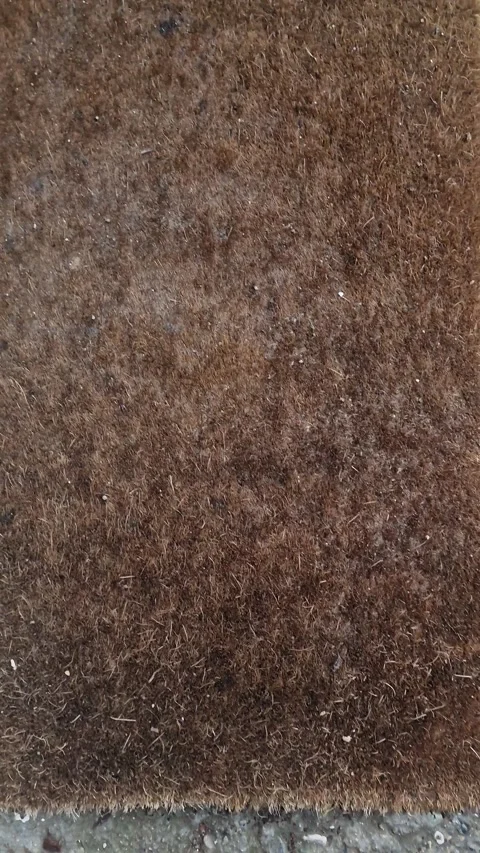 Brown Doormat Texture Close-Up – Natural Fiber Surface Background Stock Footage 325662038