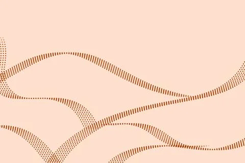 Brown Dotted Curved Line Abstract Background Stock Illustration