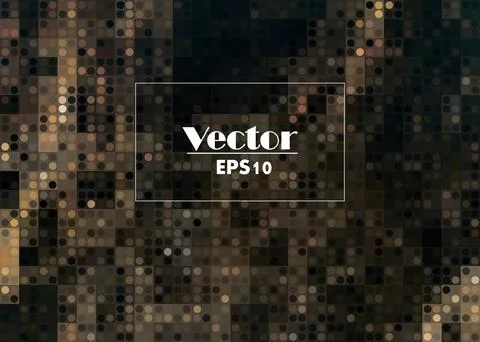Brown dotted pixel abstract stylized digital vector image Illustrazione stock