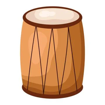 Brown drum illustration Stock Illustration