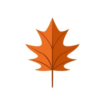 Brown Dry Autumn Leaf Theme Illustration Symbol Graphic Design Иллюстрация