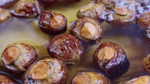 Brown dry soap nuts (Soapberries, Sapindus Mukorossi, Reetha) Stock Footage 232681077