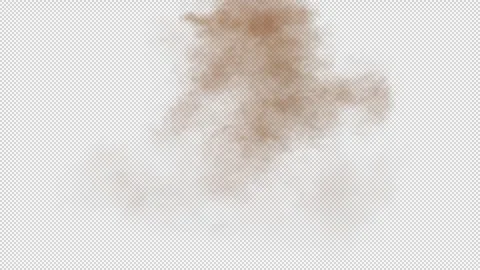 Brown Dust Explosion Alpha Channel A rea... | Stock Video | Pond5