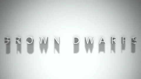 Brown dwarfs 3D title animation with shadows on a white background Stock Footage 297855682