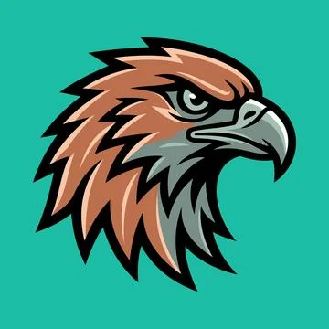 Brown Eagle Character Emblem Badge Logo Vector Template Illustrazione stock