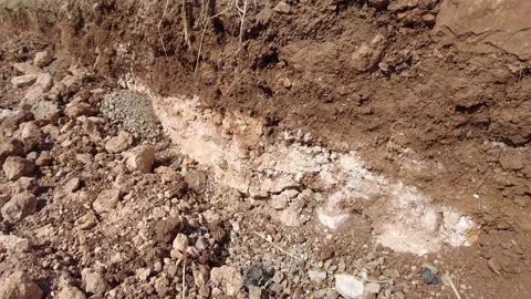 Brown earth and white layers 4K Stockbeeldmateriaal 162234747