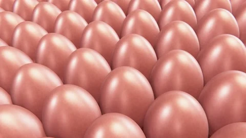 Brown Easter chicken eggs looping 3D animation Stock Footage 168376363