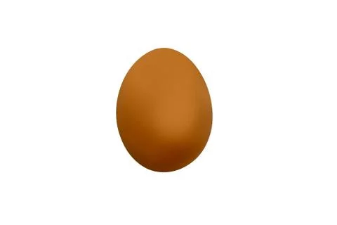 Brown easter egg isolated on white background Stock Illustration