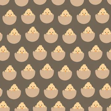 Brown Easter Egg Seamless Pattern Background Illustrazione stock