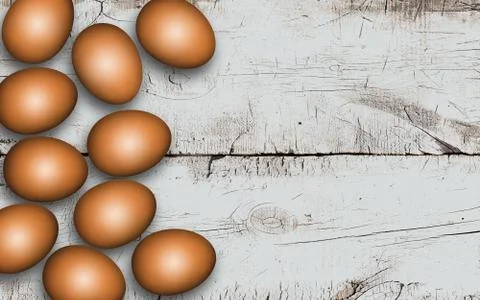 Brown easter eggs on wooden background. Rustic white background. Easter eggs Stock Photos